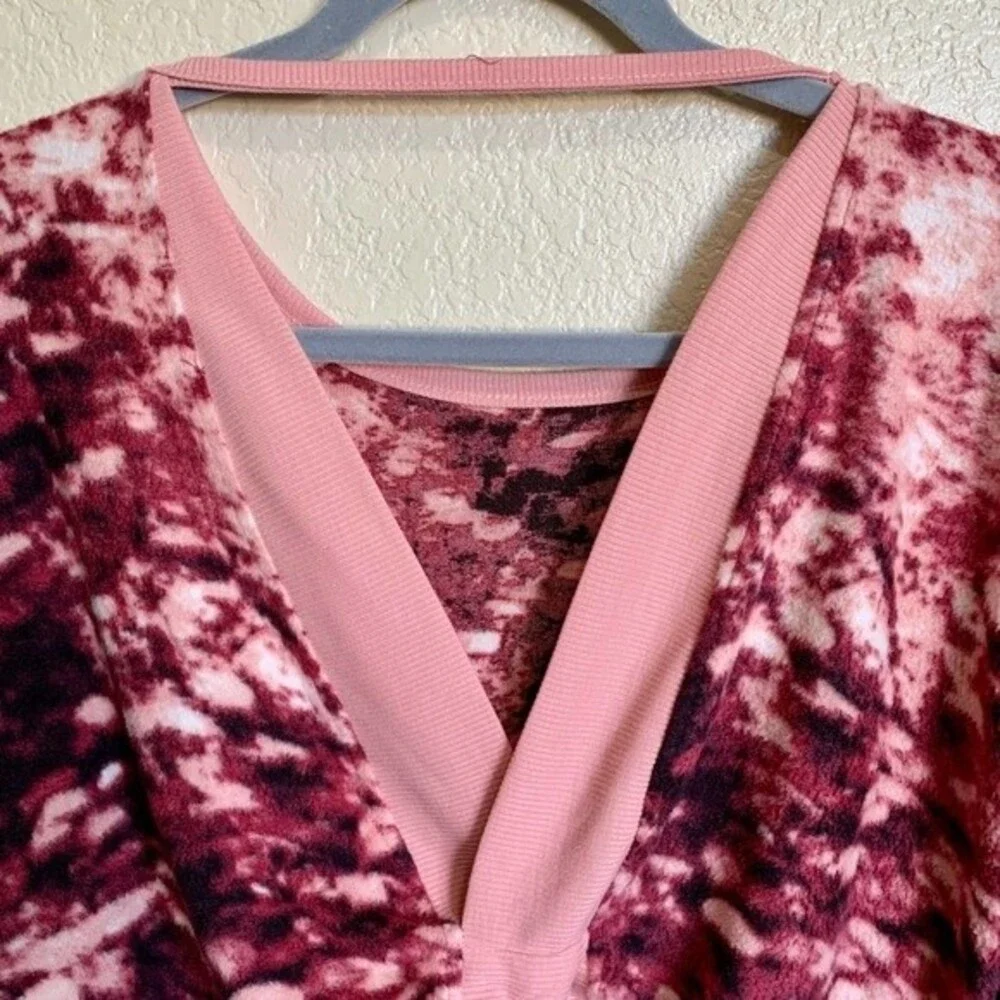 Derek Heart  Pink top Dropped-Shoulder Open-Back Sweatshirt size S